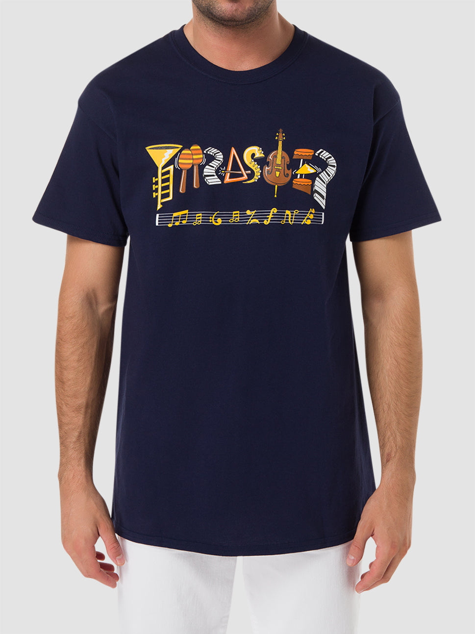 thrasher fillmore logo ss navy tshirt