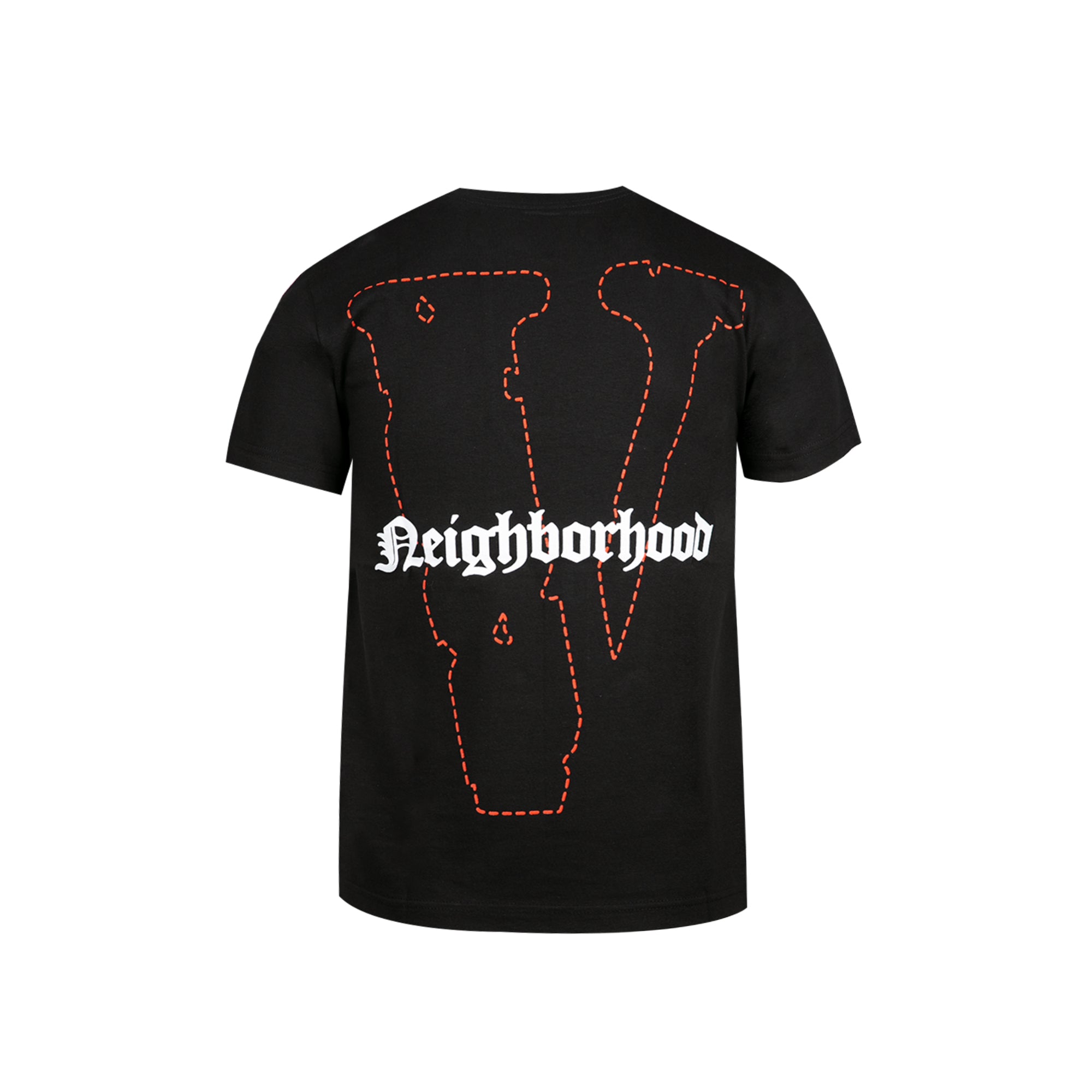 Vlone Neighborhood Skull Cotton Black/ Red T-Shirt