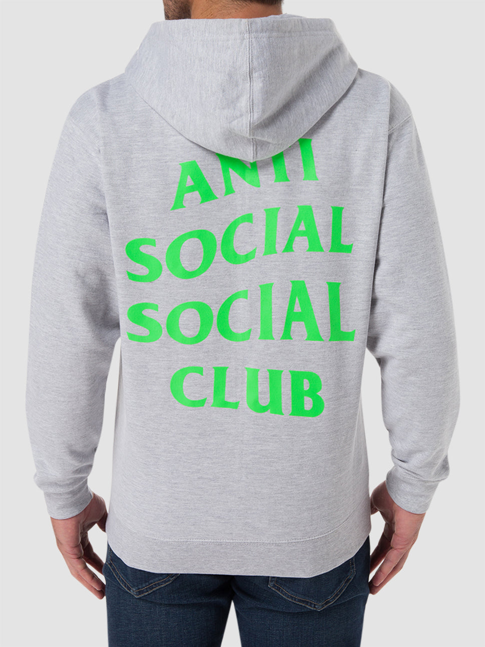 anti social social club assc snake zip up grey hoodie