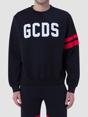 gcds gcds logo black crewneck sweatshirt