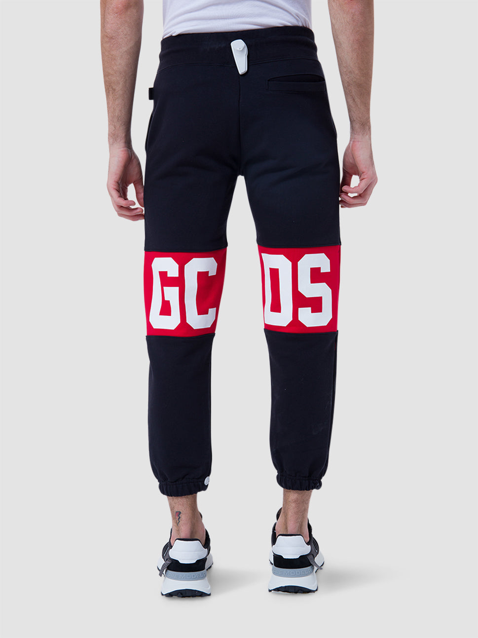 gcds gcds cotton logo black pants