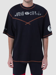 gcds gcds graphic print stitched black t shirt