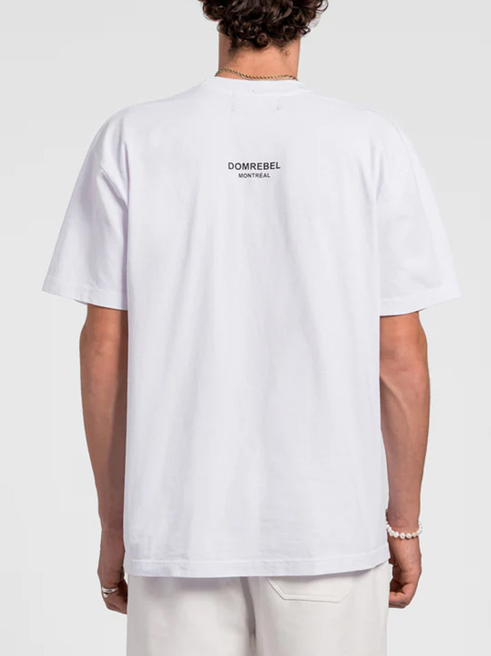 Domrebel Men's White Snap T Shirt