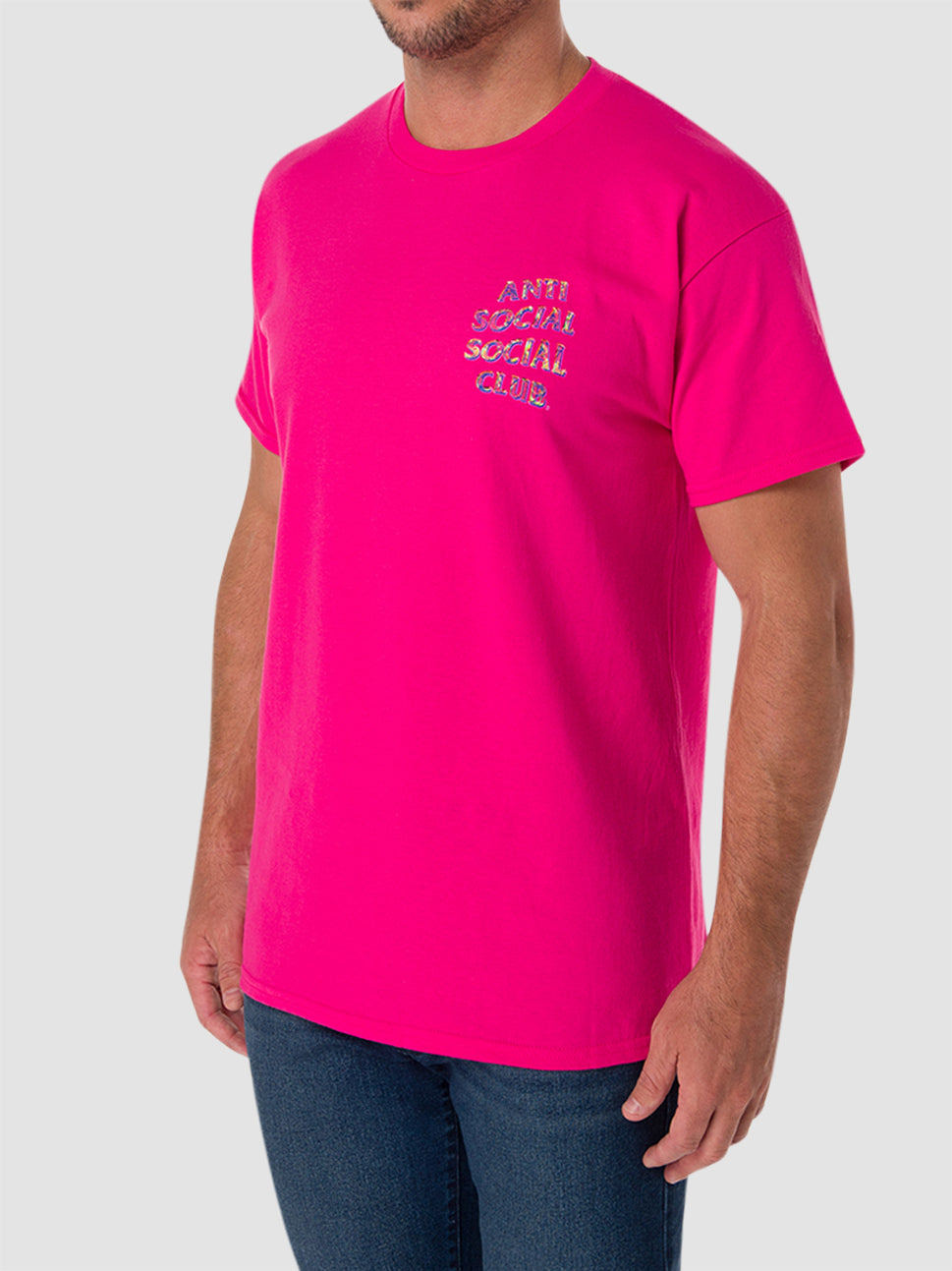 Anti Social Social Club Layer Lock Hot Pink Tee