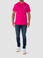 Anti Social Social Club Layer Lock Hot Pink Tee