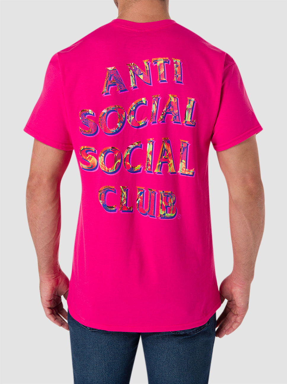 Pink anti social social club tee best sale