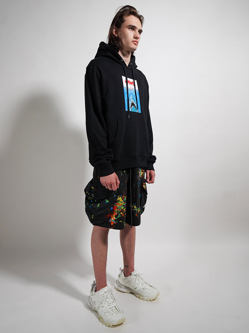 8 Bit Sharkbite Black Hoodie