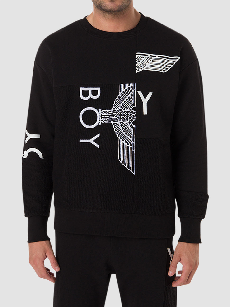 Boy London Boy Eagle Upcycled Sweatshirt Black