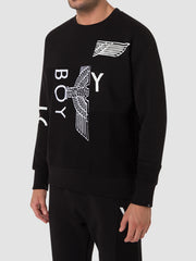 Boy London Boy Eagle Upcycled Sweatshirt Black