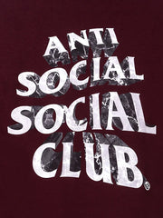 Anti Social Social Club Men Phaneritic Burgandy Tee Burgundy