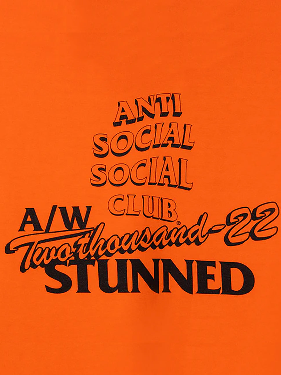 Anti Social Social Club Men Stunned Orange Hoodie Orange