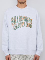 Billionaire Boys Club Camo Arch Logo Crewneck Sweatshirt Heather Ash