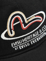 Evisu Black HT Seagull Embroidery Cap