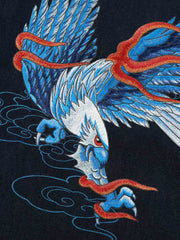 Evisu Indigo Seagull & Eagle Embroidered Denim Jacket