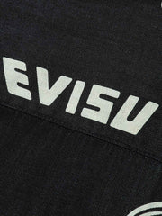 Evisu Navy AOP Seagull Embroidery & Kamon Decorative Print Shirt