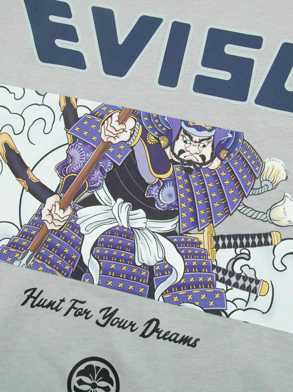 Evisu LTGY Seagull & Samurai Embroidery & Printed Tee