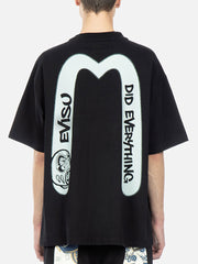 Evisu Black HT Stencil Daicock Printed SS Tee