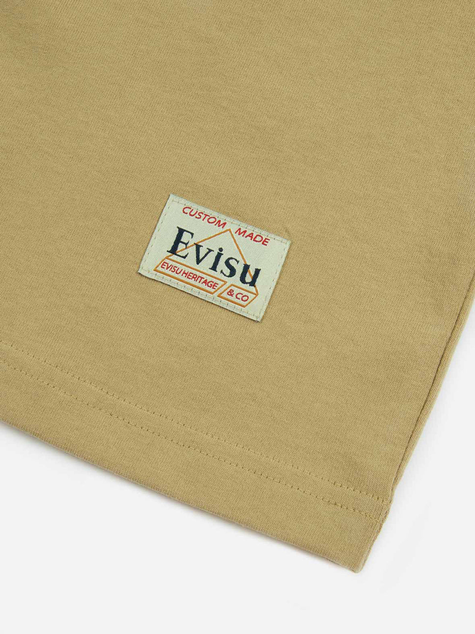 Evisu Beige HT Nomadic Daicock Printed SS Tee