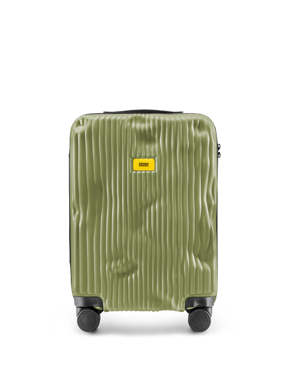 Crash Baggage Stripe Cabin 4 Wheel Luggage Trolleys, CB151 005, Olive