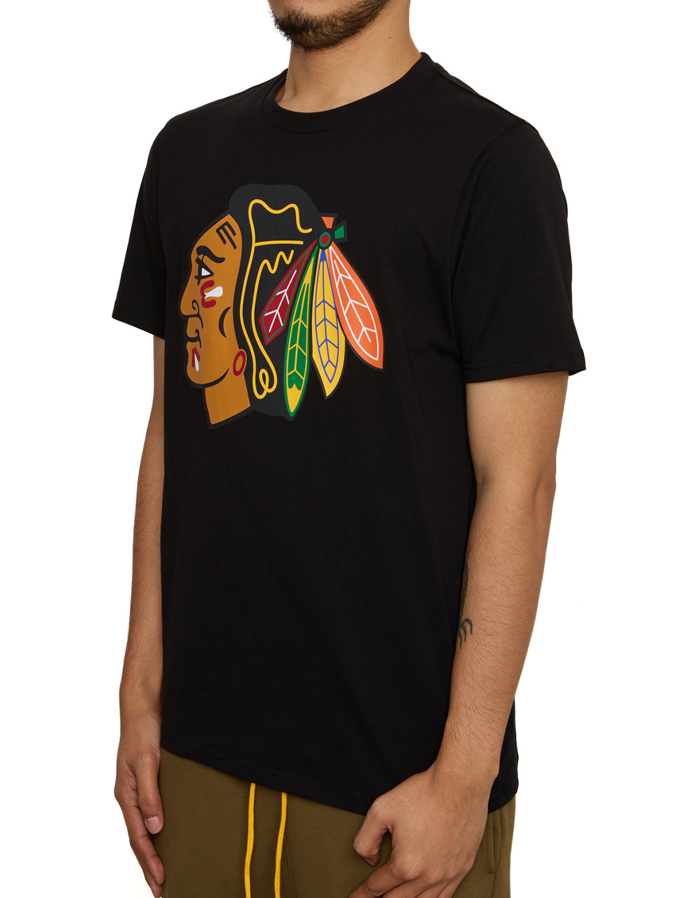 47 Brand NHL Chicago Blackhawks Imprint '47 Echo Tee Jet Black H04TEMIME544230JKS