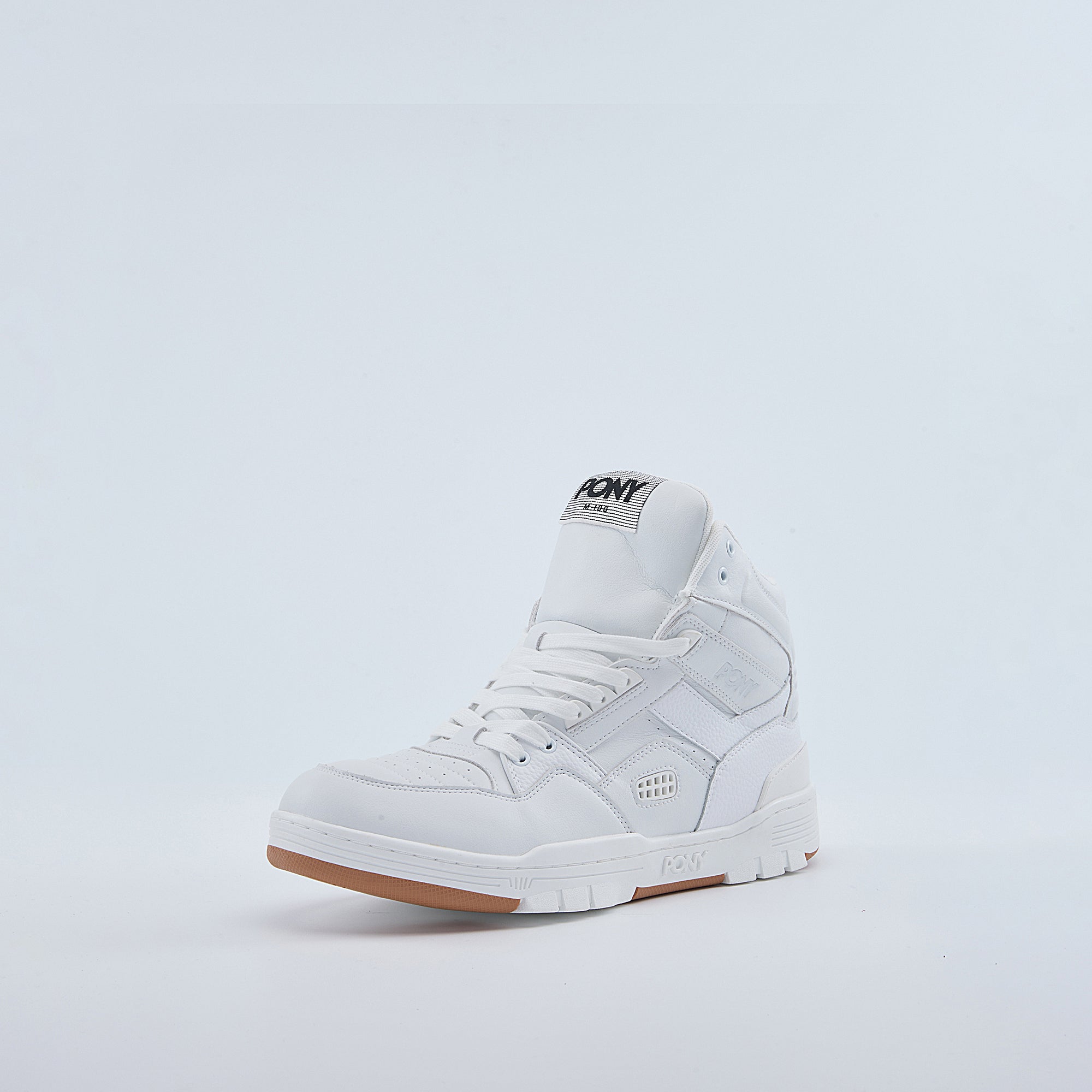 Pony Men's M 100 High Sneakers with White Lace White Gum