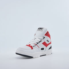 Pony Men's M 100 High Sneakers with Main Lace Black/Ext Lace Black and Red Urban Red