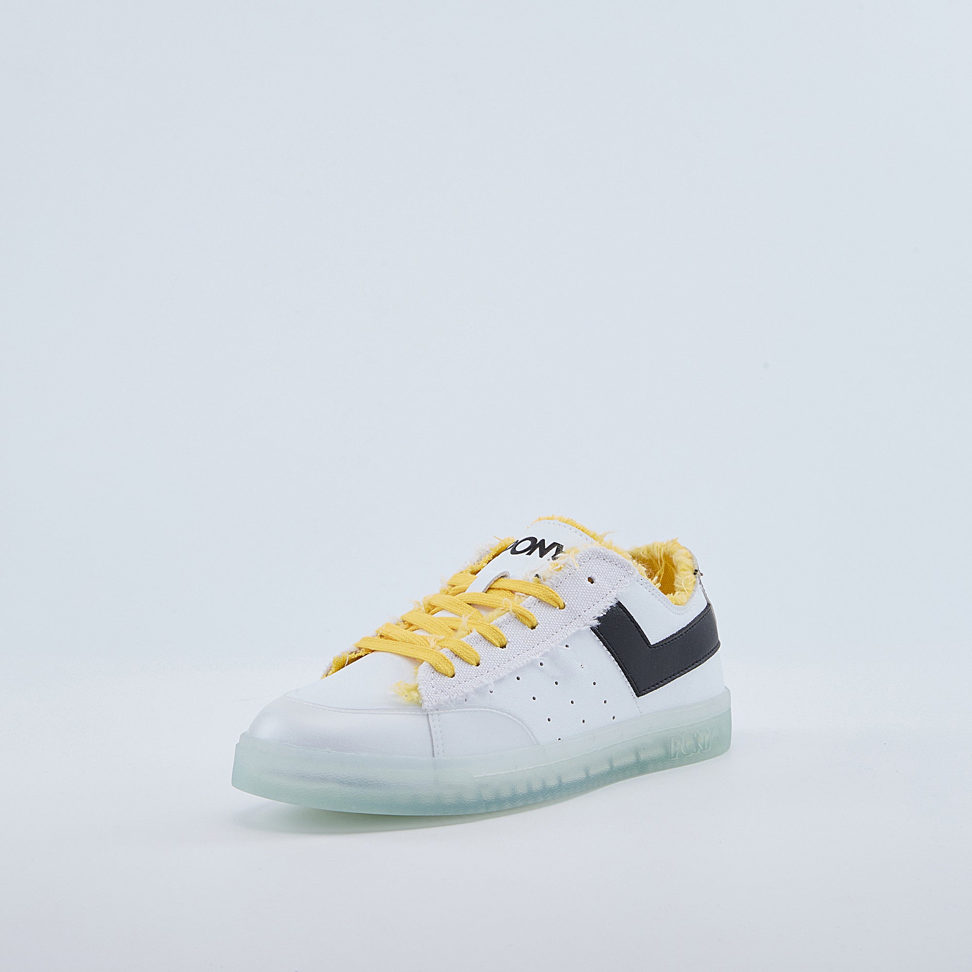 Pony Men's Slamdunk Sneakers with Yellow Main Lace/Ext Lace Black as Chevron Acid Jam