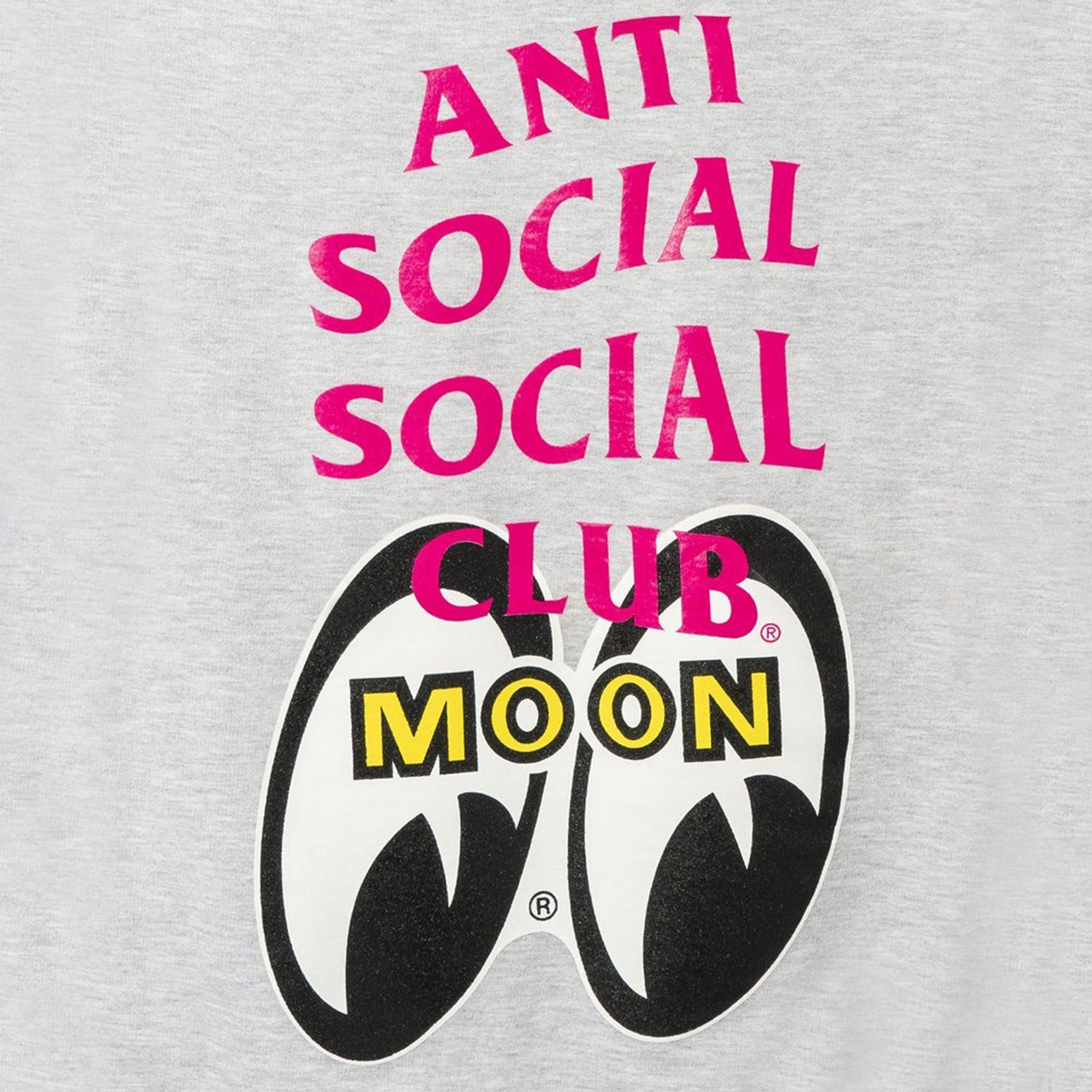 Buy Anti Social Social Club Assc X Mooneyes Stacked Hoodie Grey Online