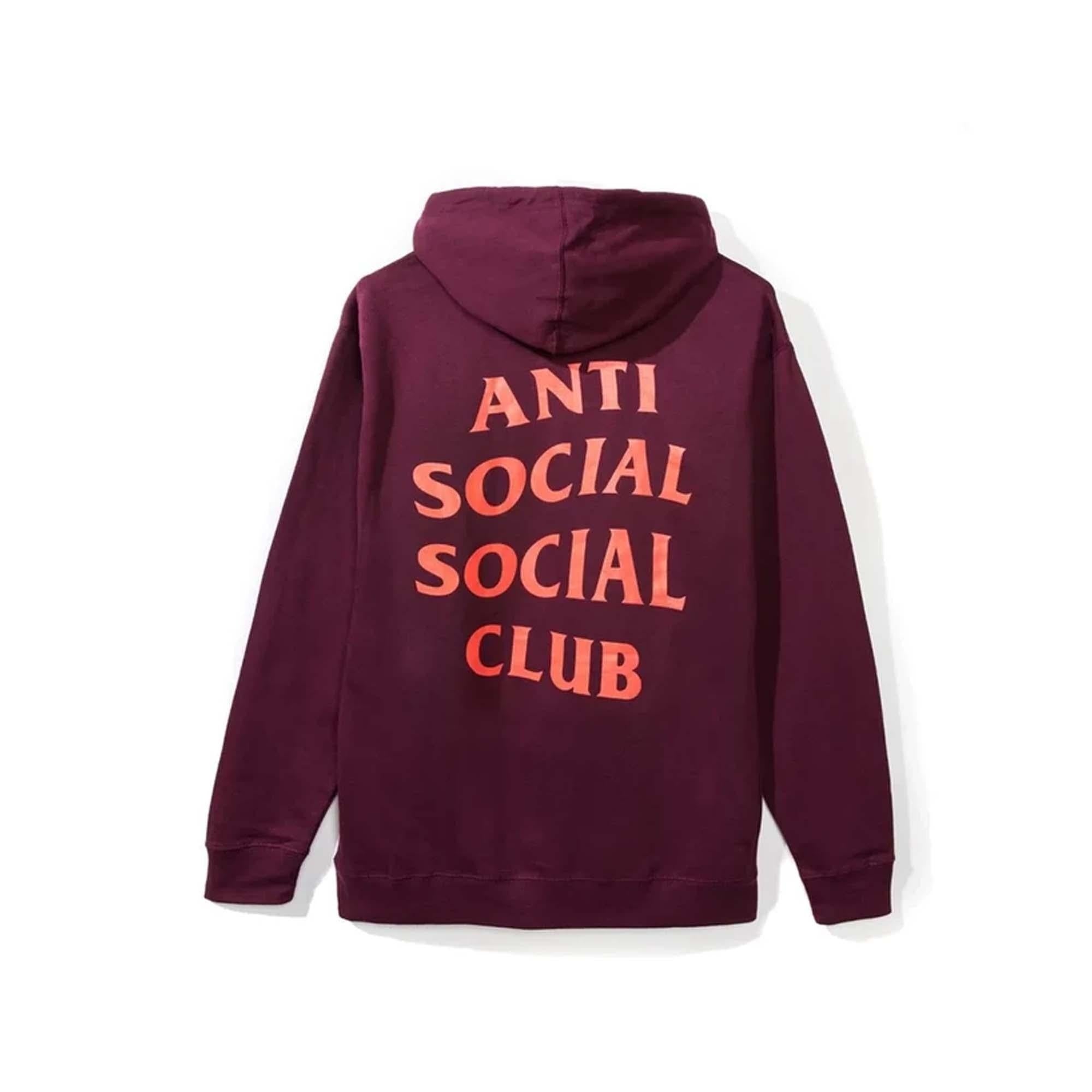 Buy Anti Social Social Club Assc Maroon Classic Hoodie Online