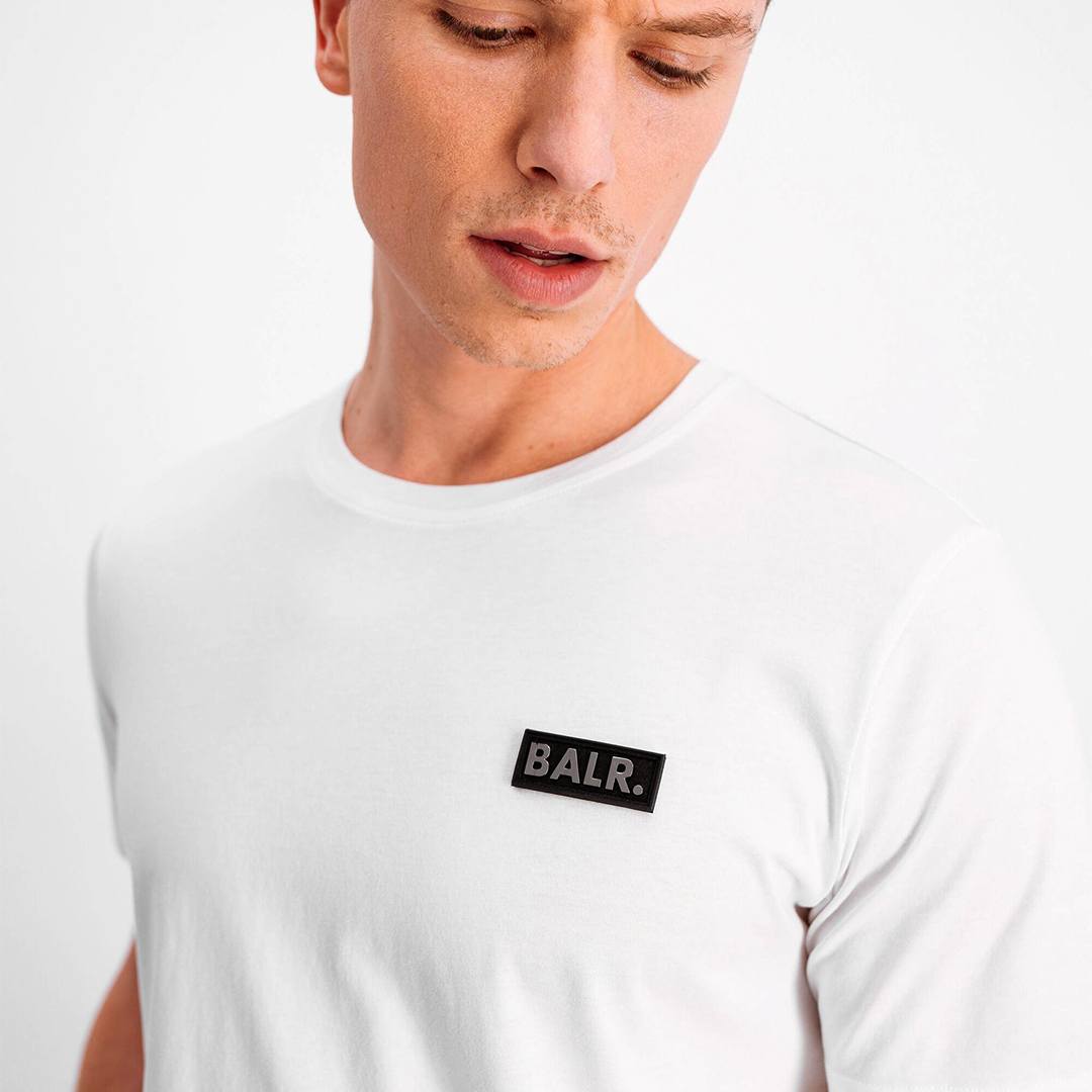 Balr Felt Logo Straight Brand White T-Shirt