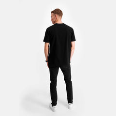 Balr Minimalistic Dropped Shoulder Black T-Shirt