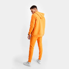 Balr Q-Series Straight Zip Through Vibrant Orange Hoodie