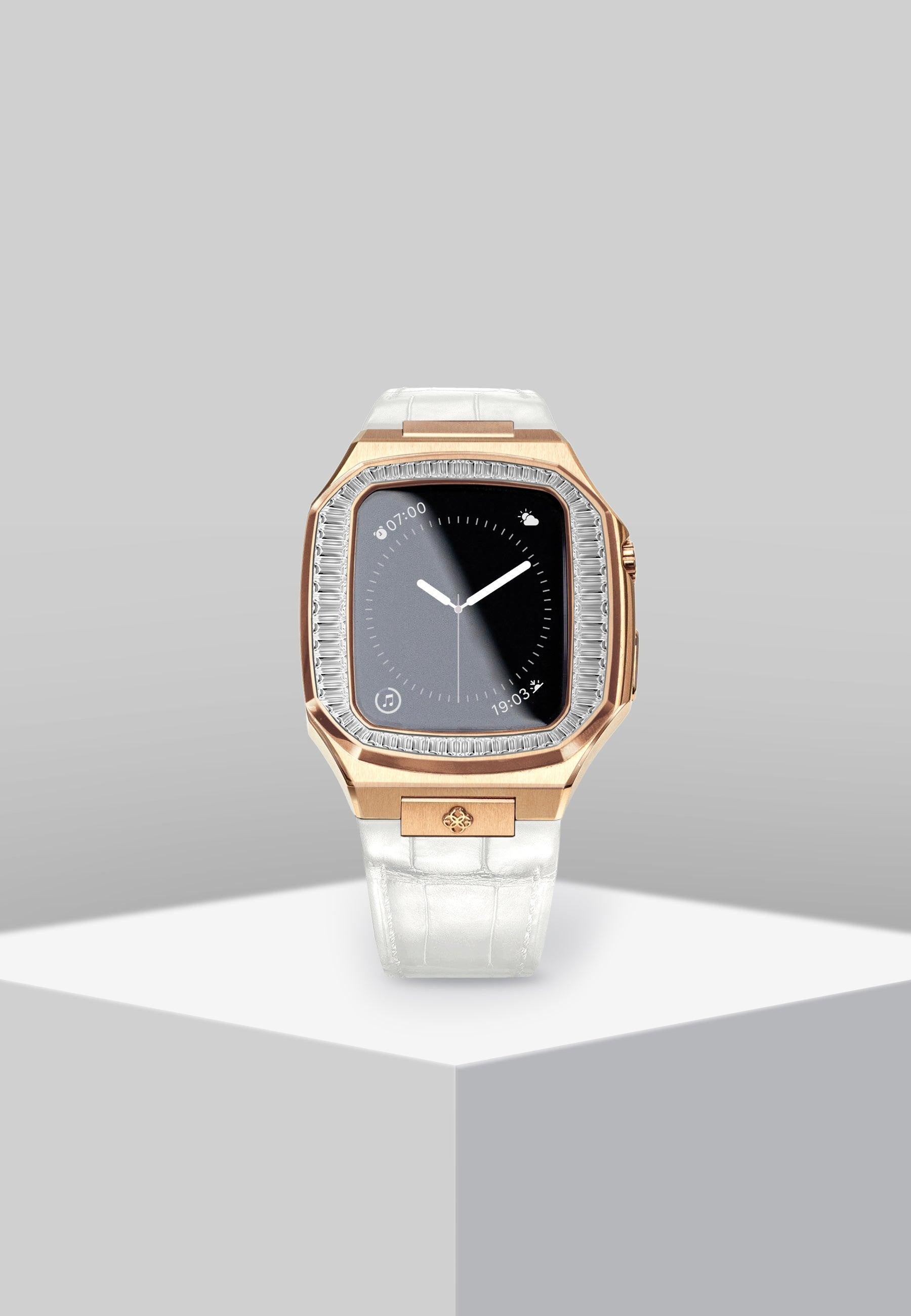 Buy Golden Concept Golden Concept Stainless Steel Case For Apple Watch 40Mm - Rose Gold + White Online