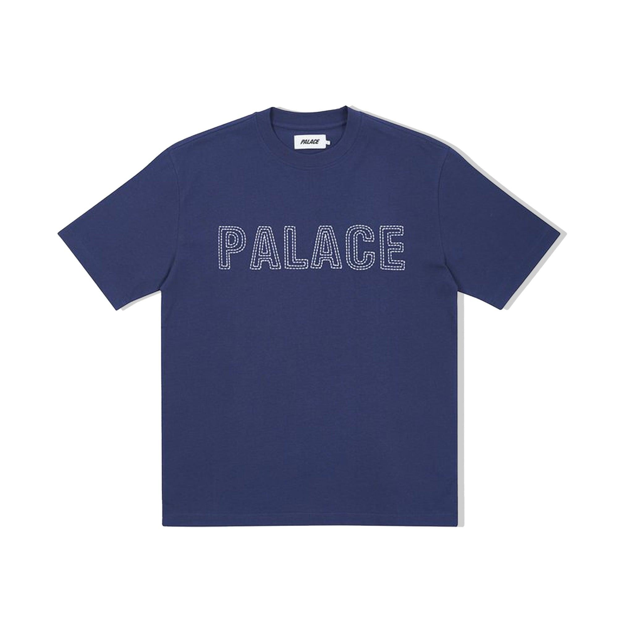 Buy Palace Palace Contrast Stitch Navy T-Shirt Online