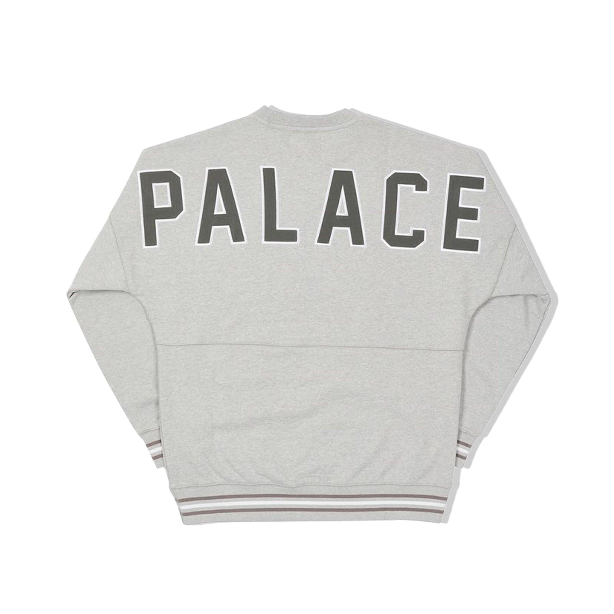 Buy Palace Palace Drop Shoulder College Crew Grey Marl Online