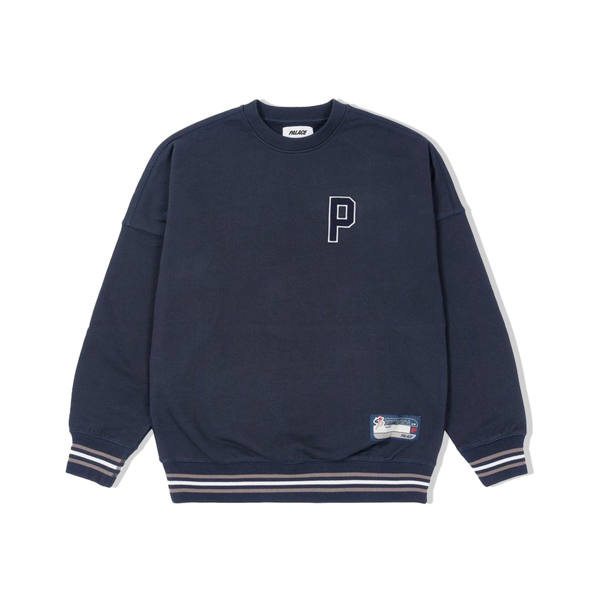 Buy Palace Palace Drop Shoulder College Crew Navy Online