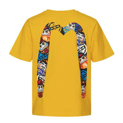 Buy Evisu Daruma Daicock Print Mustard T-Shirt Online