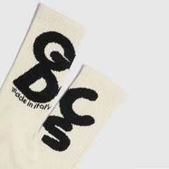 GCDS Andy Logo White Socks