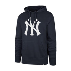 Mlb New York Yankees Imprint '47 Helix Pullover Navy Hood