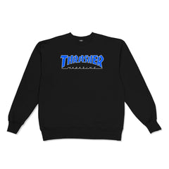 Thrasher Outline Crew Black/ Blue Sweatshirt