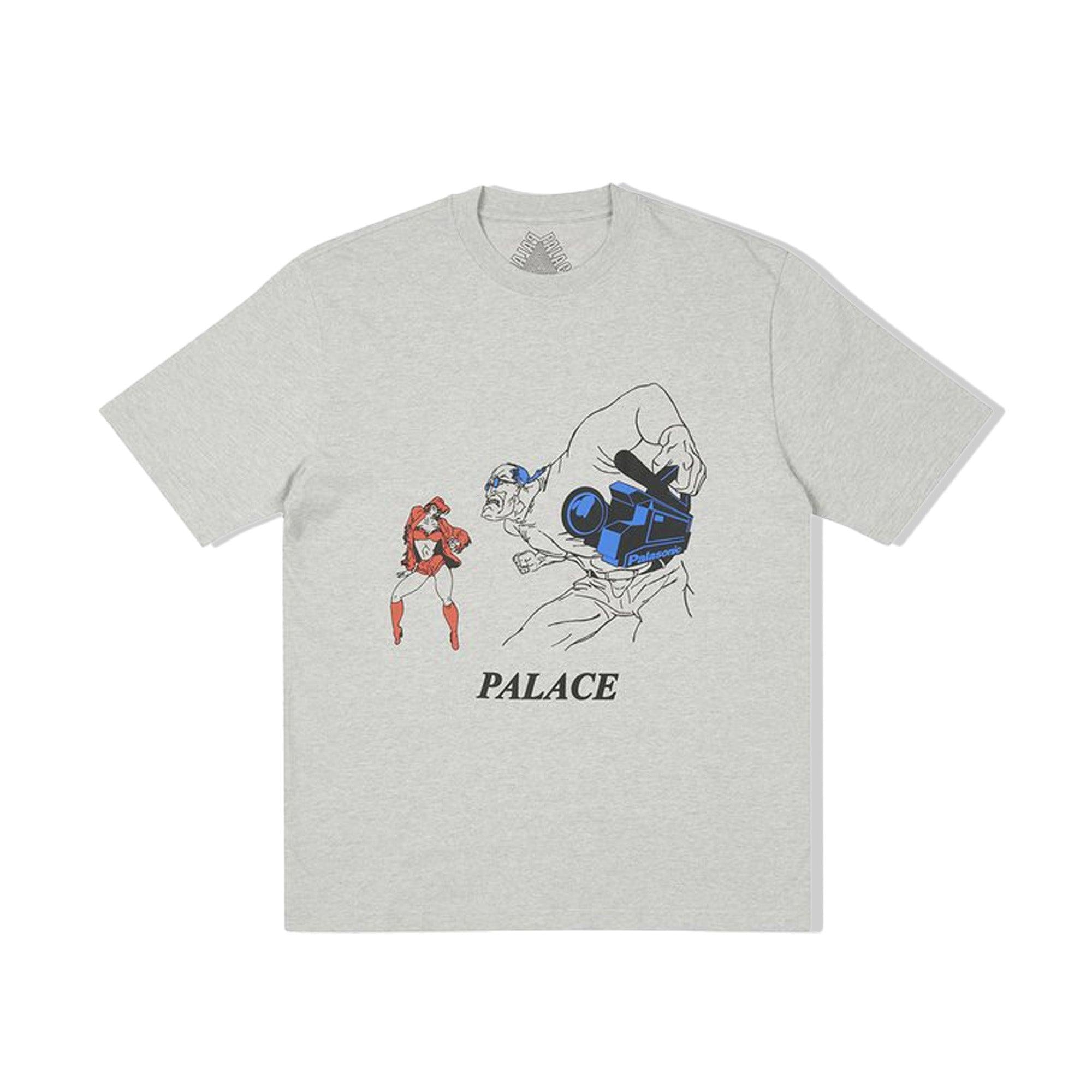 Buy Palace Palace P-Sonic Grey Marl T-Shirt Online