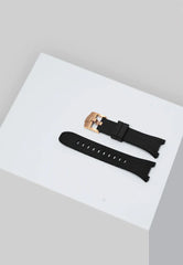 Golden Concept Apple Watch Strap Series 7 Black/ Rose Gold 41mm