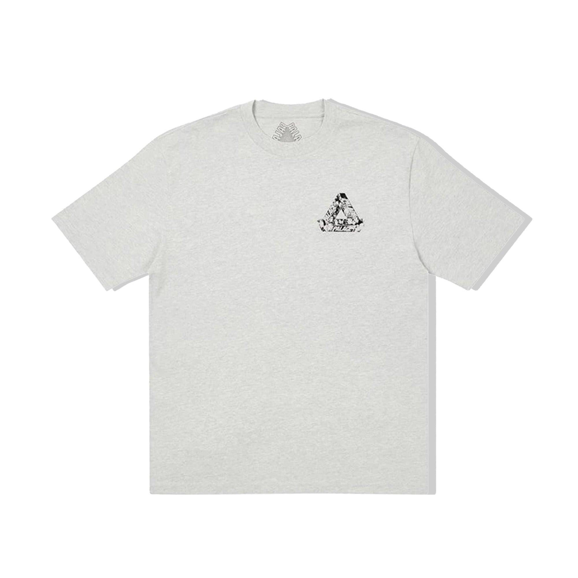 Buy Palace Palace Tri-Heads Grey Marl T-Shirt Online