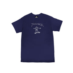 Thrasher Gonz by Mark Gonzales Navy/ White T-shirt