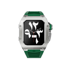 Apple Watch Case Series 7 Series 8 Green/ Silver 45mm