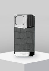 Buy Golden Concept Iphone 12 Pro Max Grey + Silver Divided Leather Edition Case Online
